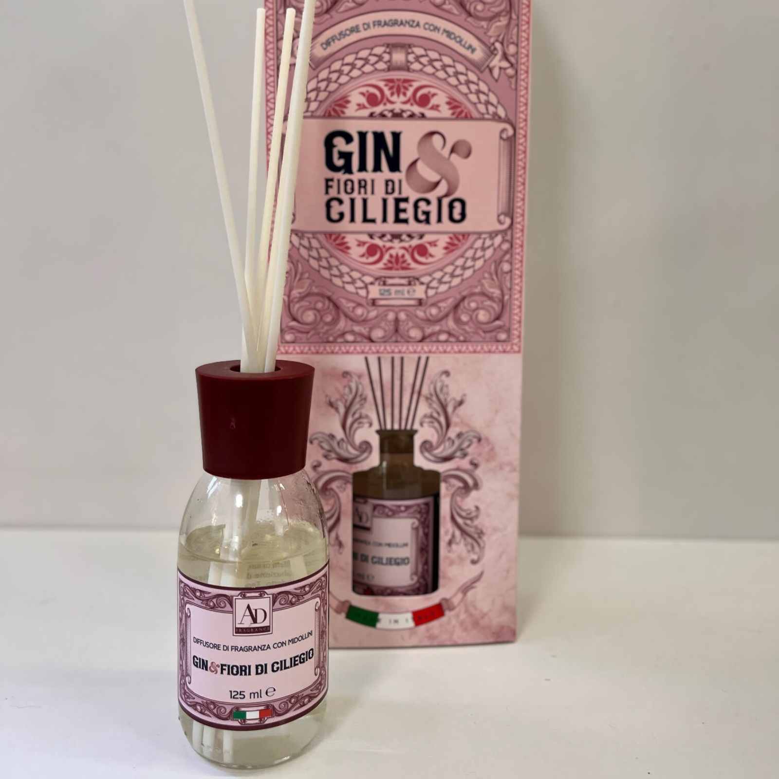 1 Gin & Fiori di Ciliegio diffuser χώρου 125ml με ροζ συσκευασία