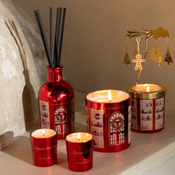 J-Line Holiday Window candle with fruity scent