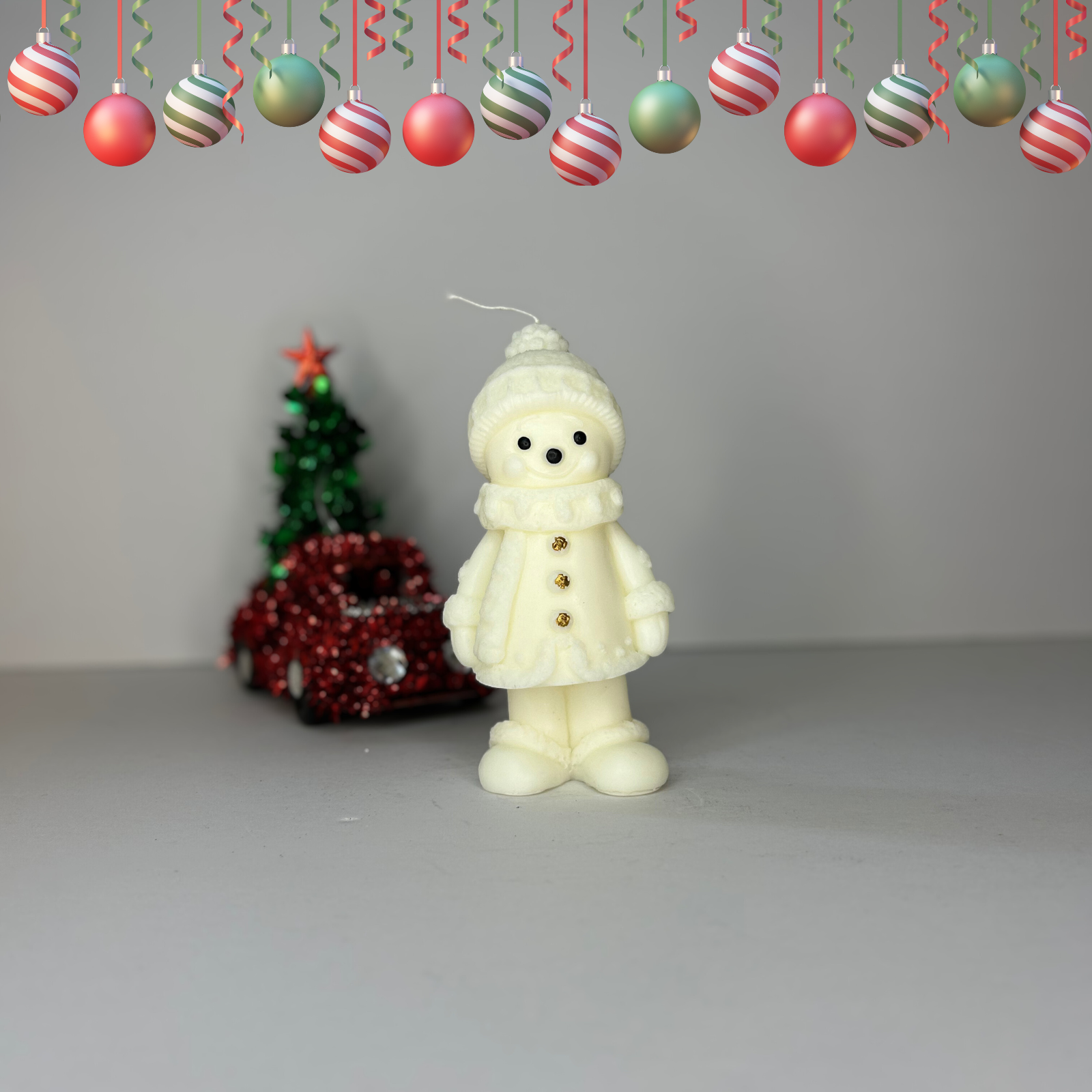 18 Κερί Snow Boy χειροποίητο χριστουγεννιάτικο κερί Candle Tales