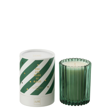 Χριστουγεννιάτικη συλλογή J-Line – πράσινο γυάλινο κερί