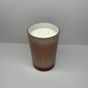 Elegant decorative soy candle with tree design