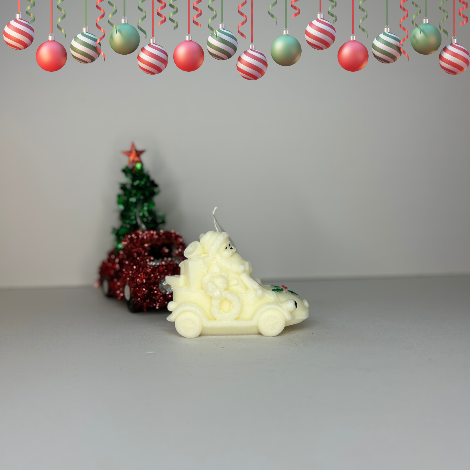 27 Santa Car κερί με λεπτομέρειες δώρων και στολισμού