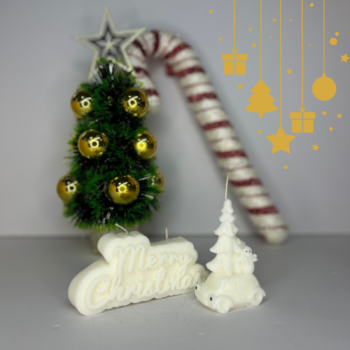 Σετ Κεριών Merry Christmas και Αυτοκίνητο με Δέντρο Candle Tales