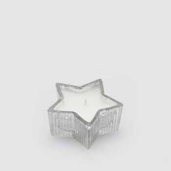 Χριστουγεννιάτικο κερί ασημί