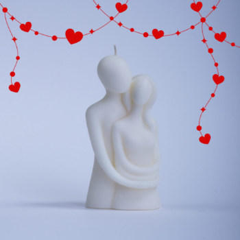 διακοσμητικό κερί ζευγάρι σε αγκαλιά μοντέρνος σχεδιασμός