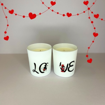 Mickey and Minnie valentines day candle