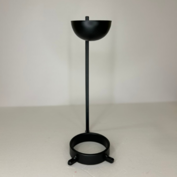 Μεταλλικός καυστήρας wax melts L-Shape matte black Candle Tales Athens με συσκευασία Puri Living The Original